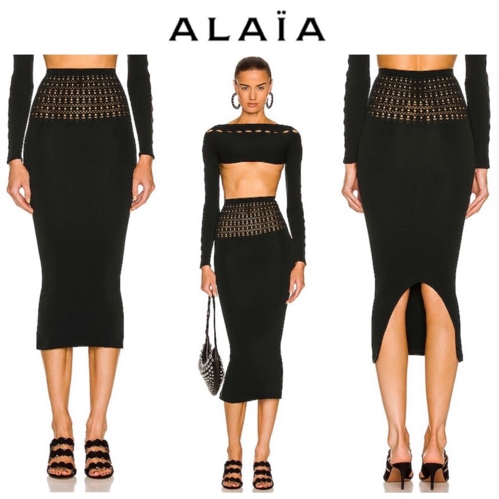 Beautiful Alaia Cut Out Tube Skirt sz 40